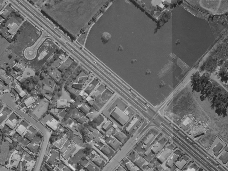 245 Memorial Avenue from the air, 1970-1974