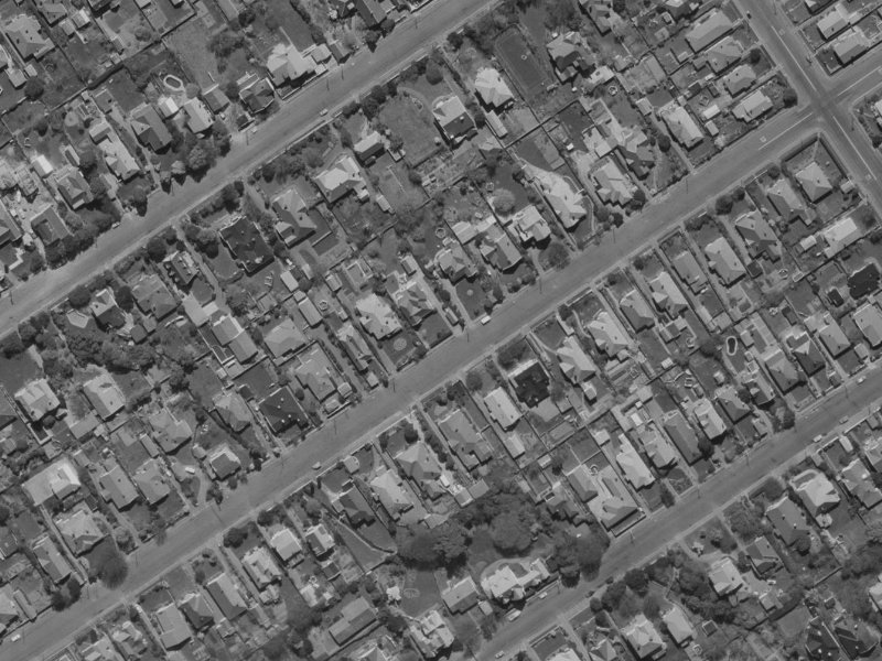 53 Weston Road from the air, 1970-1974