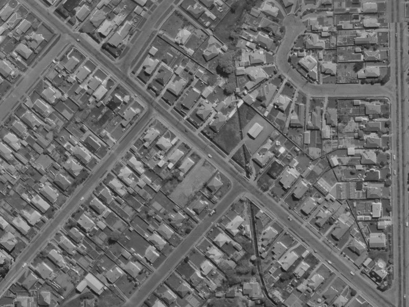 115A Aylesford Street from the air, 1970-1974