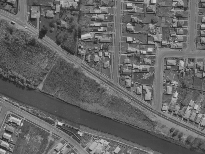 529 New Brighton Road from the air, 1970-1974