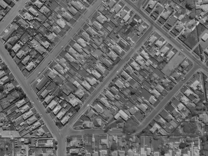 25 Thornton Street from the air, 1970-1974