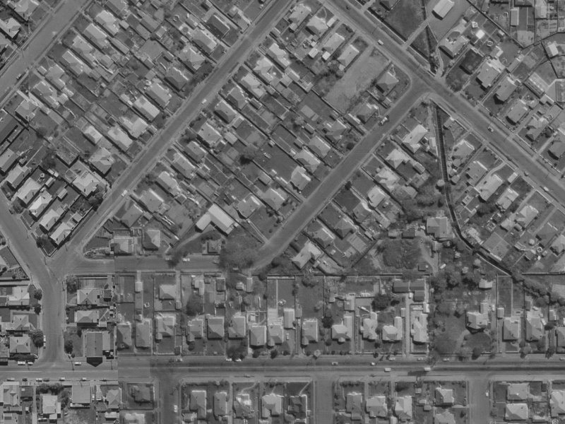 Harrison Street from the air, 1970-1974