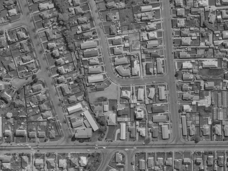 11 Arawa Street from the air, 1970-1974