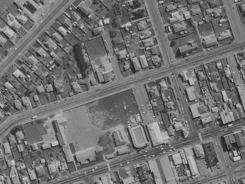 83 Hawke Street from the air, 1970-1974