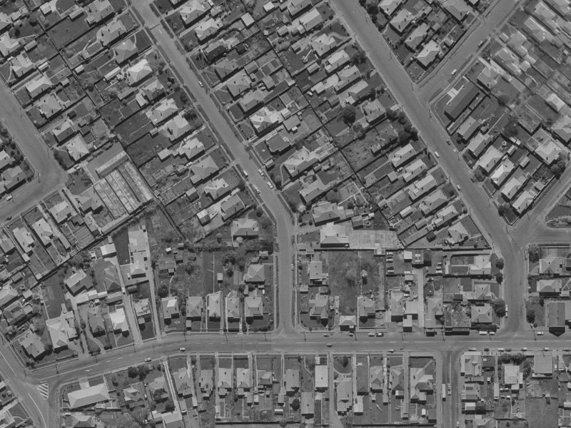 14A Francis Avenue from the air, 1970-1974