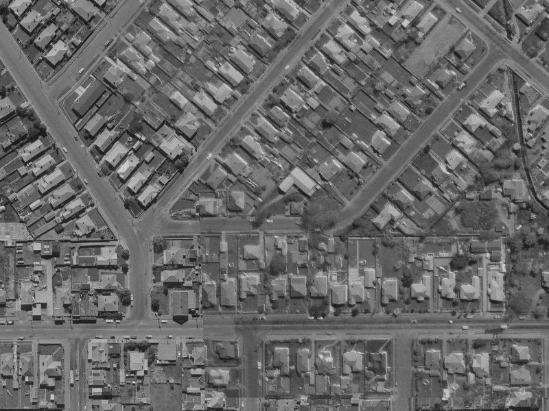 9 Harrison Street from the air, 1970-1974