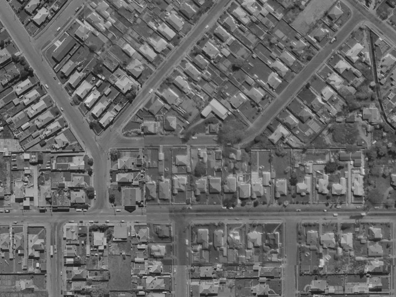 14 Harrison Street from the air, 1970-1974