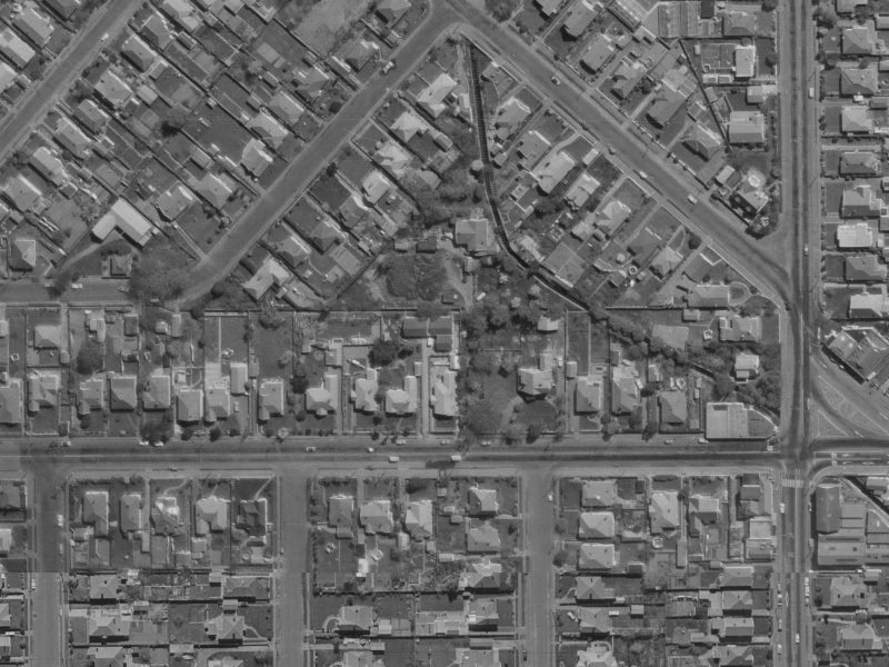 117A Warrington Street from the air, 1970-1974