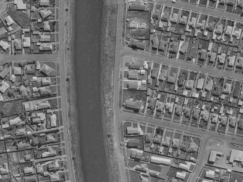 1064 Avonside Drive from the air, 1970-1974