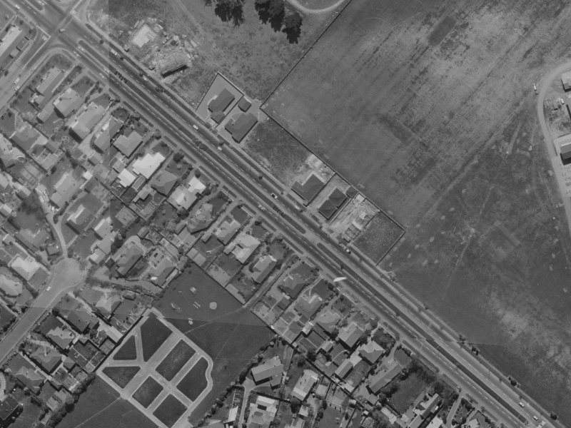 212 Memorial Avenue from the air, 1970-1974