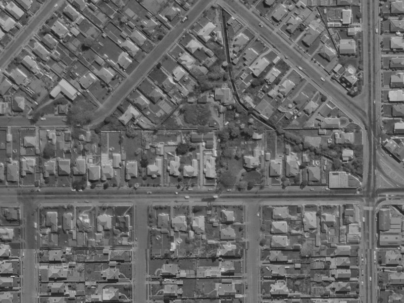 117 Warrington Street from the air, 1970-1974