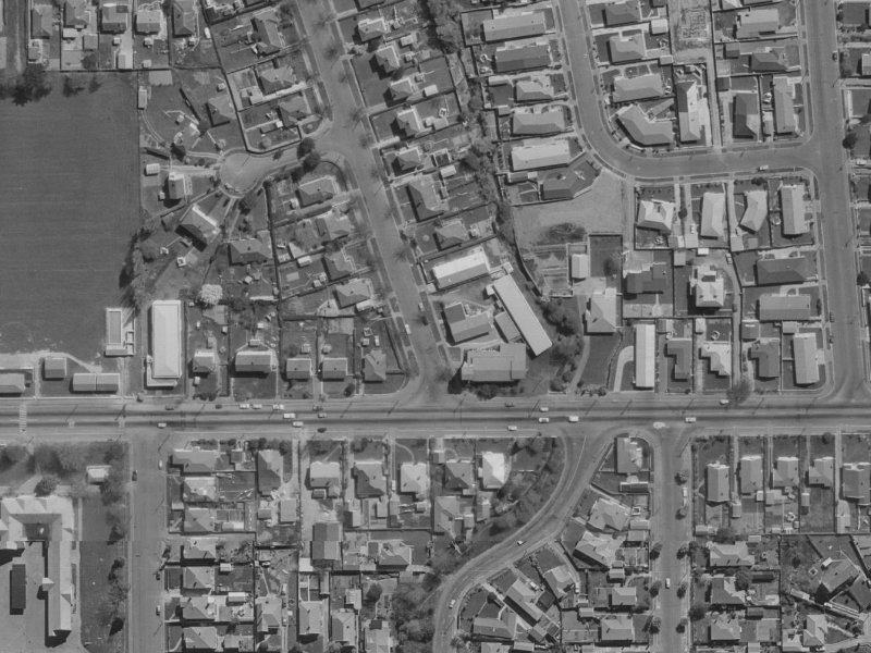 2 Emmett Street from the air, 1970-1974