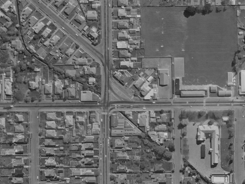 1 Shirley Road from the air, 1970-1974