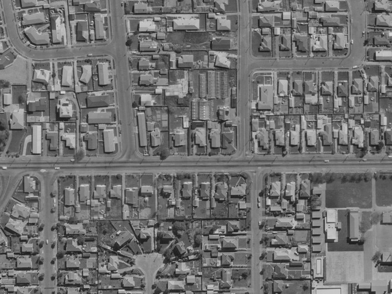 47A Shirley Road from the air, 1970-1974
