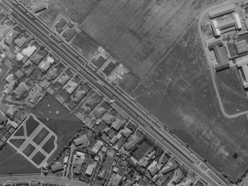 204E Memorial Avenue from the air, 1970-1974