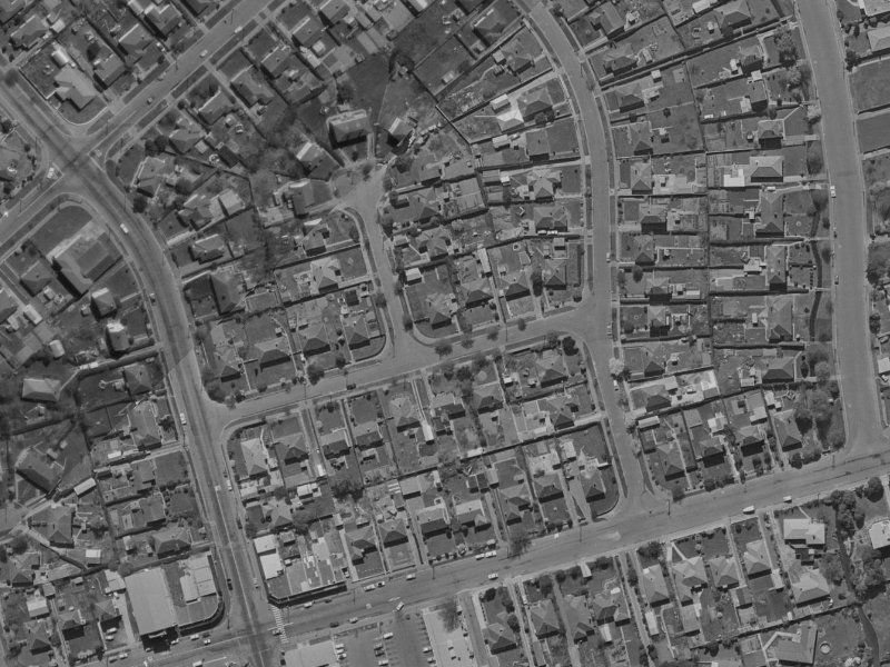 9 Evatt Street from the air, 1970-1974