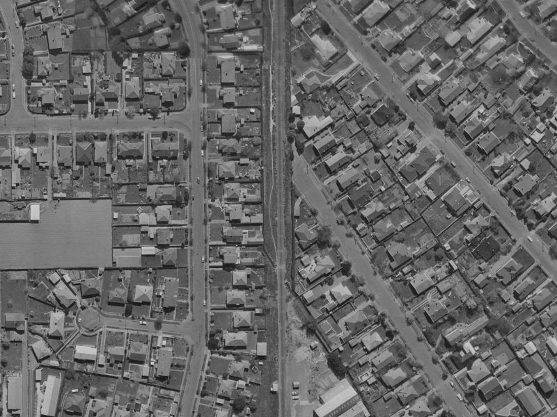 37 Alpha Avenue from the air, 1970-1974