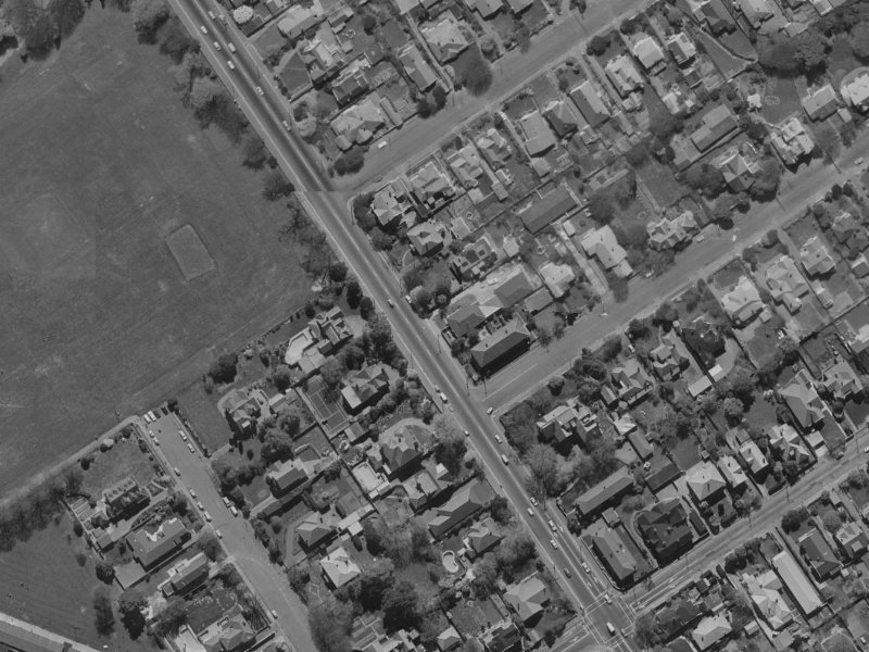282 Papanui Road from the air, 1970-1974