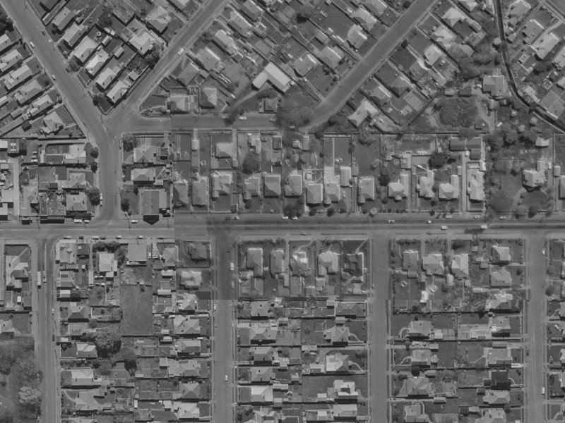 85 Warrington Street from the air, 1970-1974