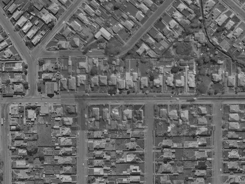 87 Warrington Street from the air, 1970-1974