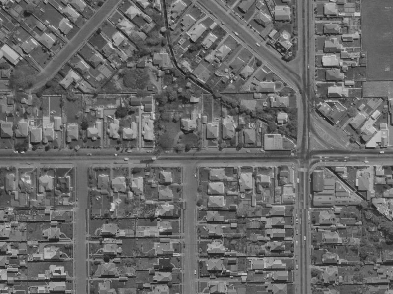 110 Warrington Street from the air, 1970-1974