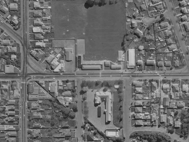 11-15 Shirley Road from the air, 1970-1974