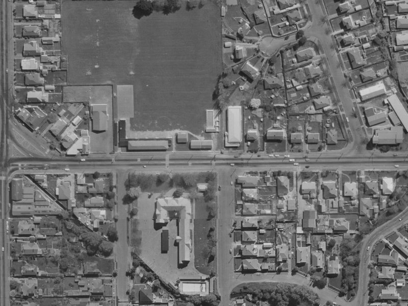 Shirley Road from the air, 1970-1974