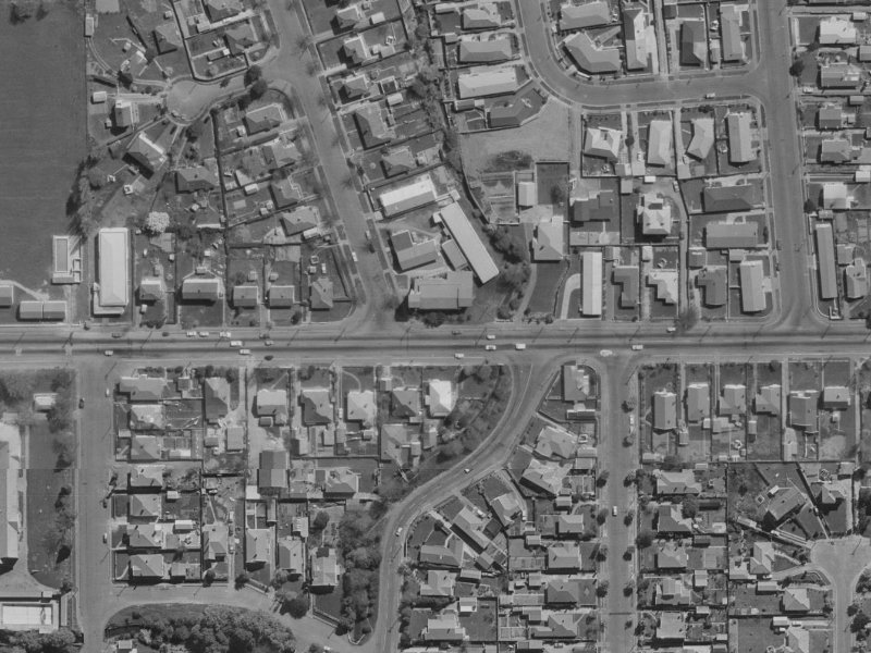 25A Shirley Road from the air, 1970-1974