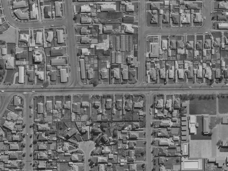 Shirley Road from the air, 1970-1974