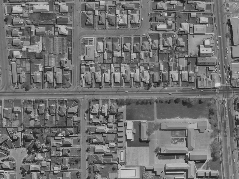 58-48 Shirley Road from the air, 1970-1974