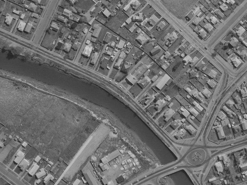 557 New Brighton Road from the air, 1970-1974