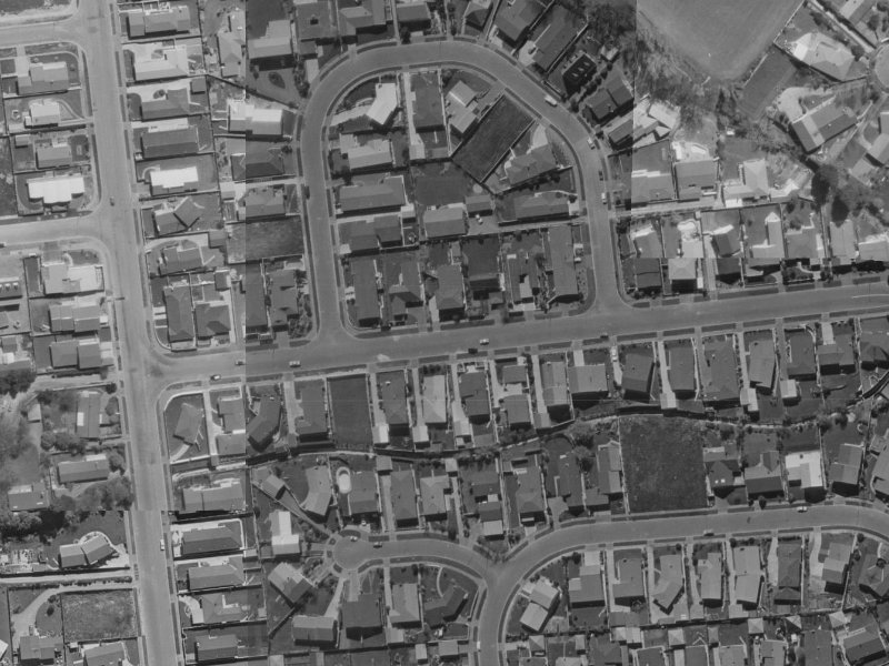 326 Waimairi Road from the air, 1970-1974