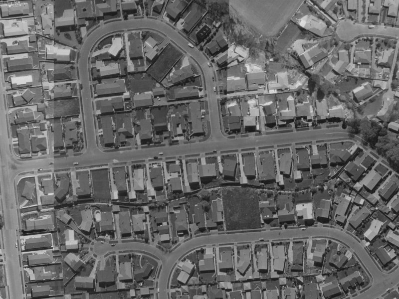 321 Waimairi Road from the air, 1970-1974