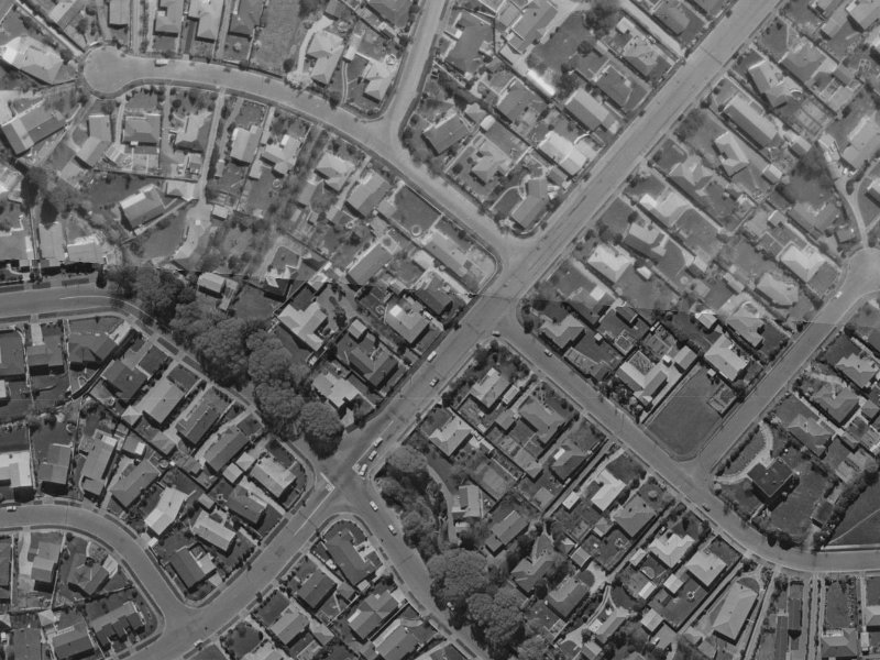 63 Grahams Road from the air, 1970-1974