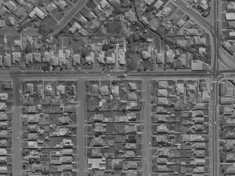 102 Warrington Street from the air, 1970-1974