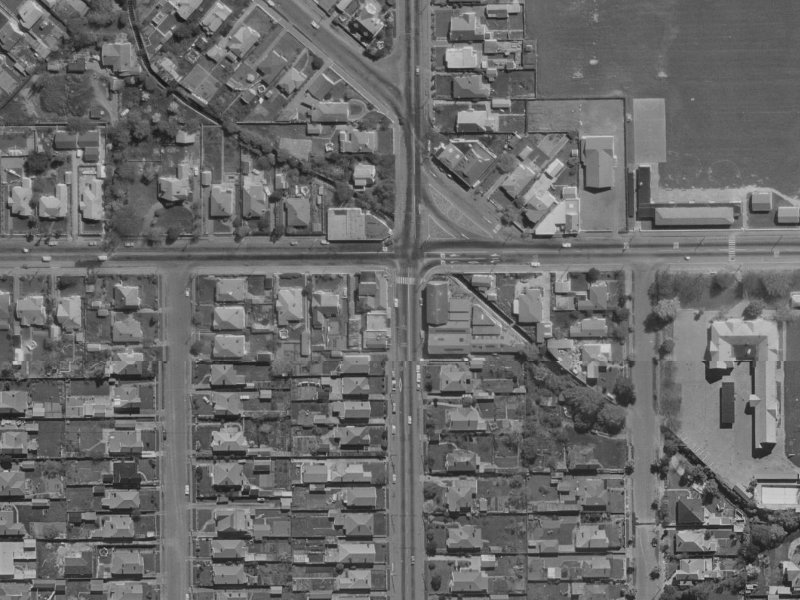 205B Hills Road from the air, 1970-1974