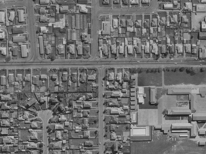 120 Warden Street from the air, 1970-1974