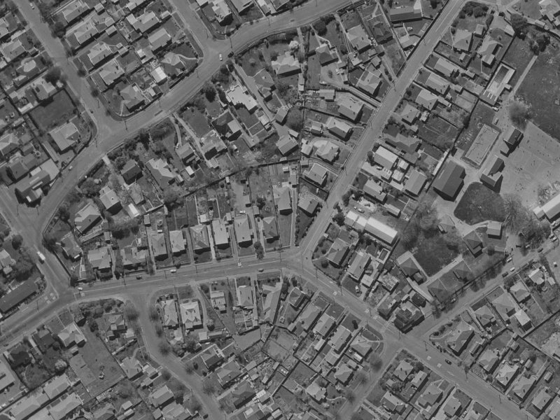 177 Saint Albans Street from the air, 1970-1974