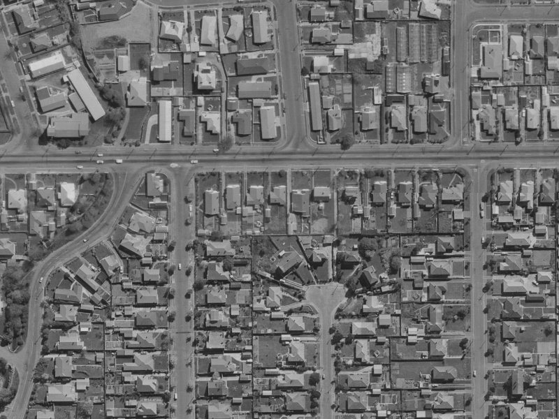 Shirley Road from the air, 1970-1974