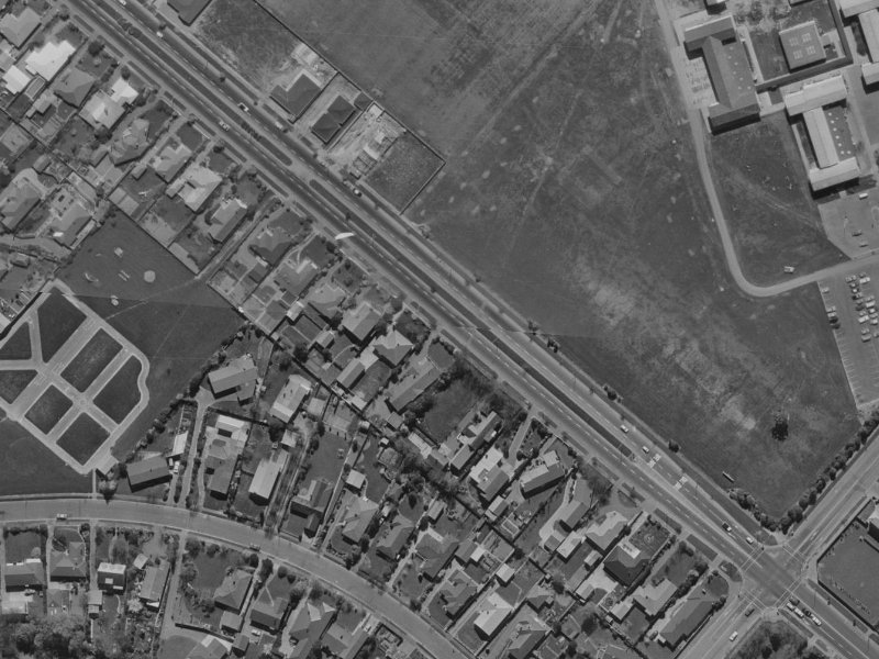 197 Memorial Avenue from the air, 1970-1974