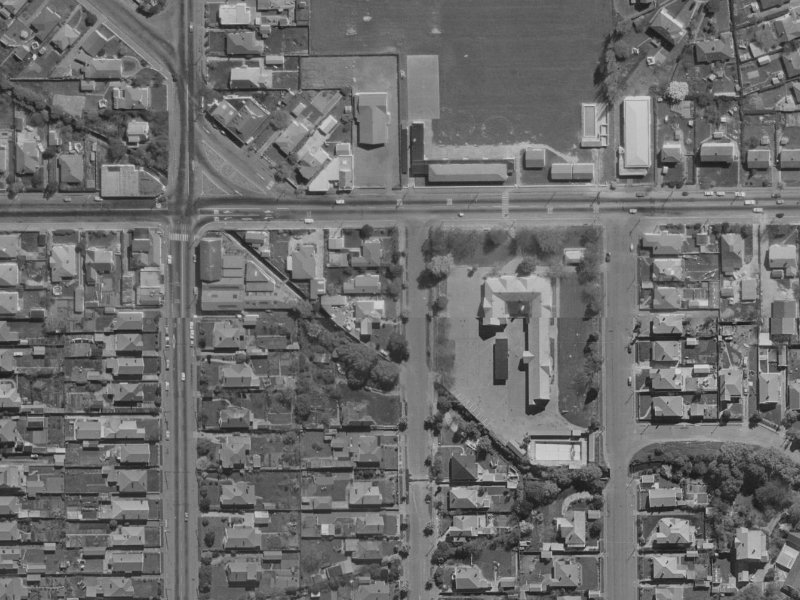 157-165 Slater Street from the air, 1970-1974