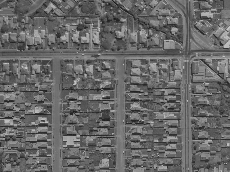 49 Woodville Street from the air, 1970-1974