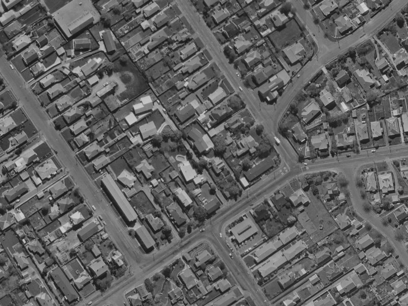 143A St Albans Street from the air, 1970-1974