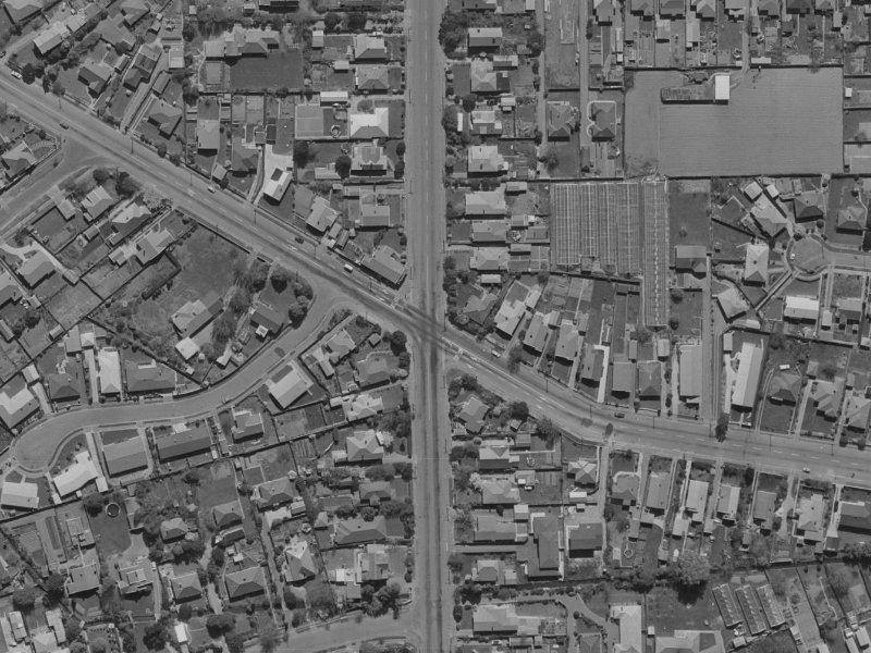 122 Idris Road from the air, 1970-1974