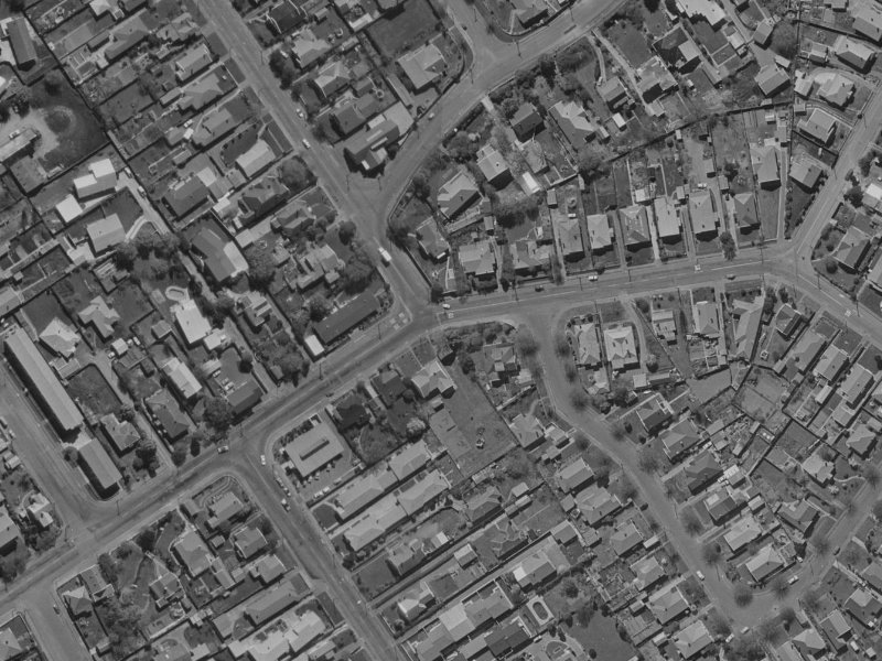142 Saint Albans Street from the air, 1970-1974