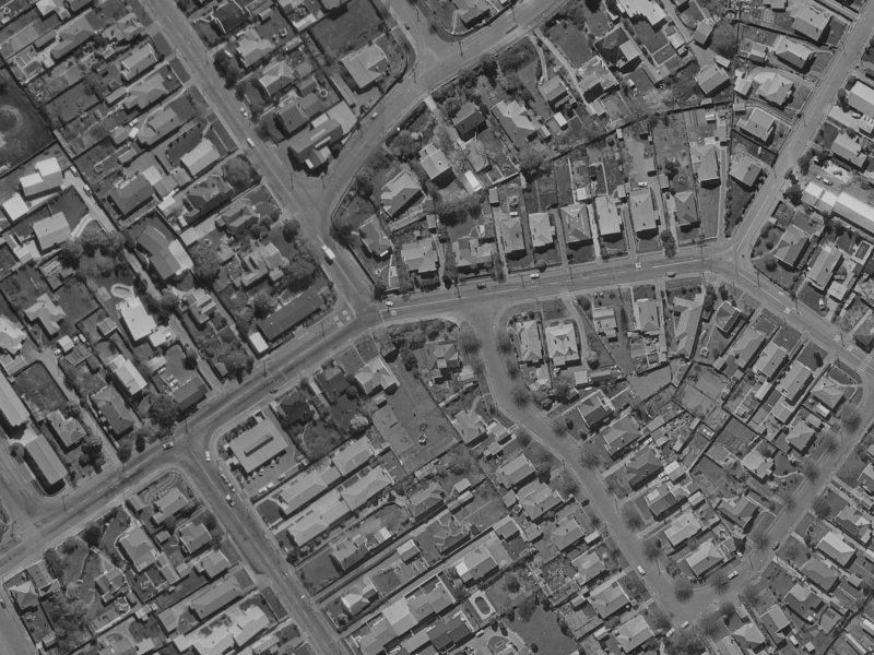150 St Albans Street from the air, 1970-1974