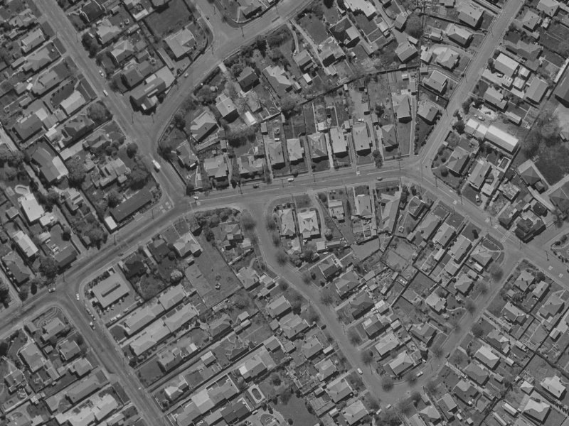 156 St Albans Street from the air, 1970-1974