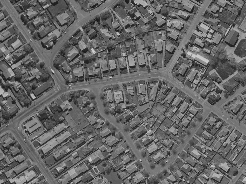 160 St Albans Street from the air, 1970-1974