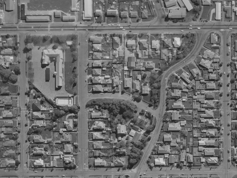 9 Julius Terrace from the air, 1970-1974