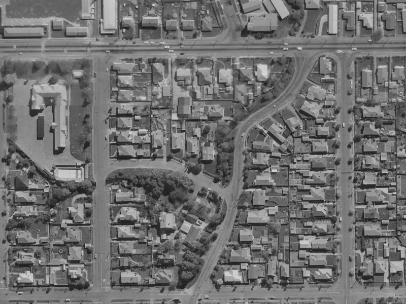 169 Stapletons Road from the air, 1970-1974